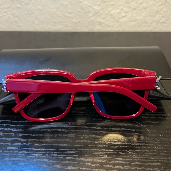 Saint Laurent Burgundy Sunglasses - Picture 7 of 8